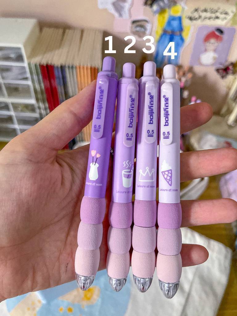 💜🍦اقلام لون بنفسجي لطيفة