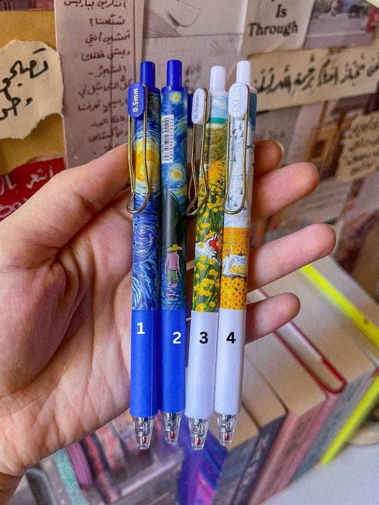🌻​🌃​أقلام فان جوخ حبر أسود