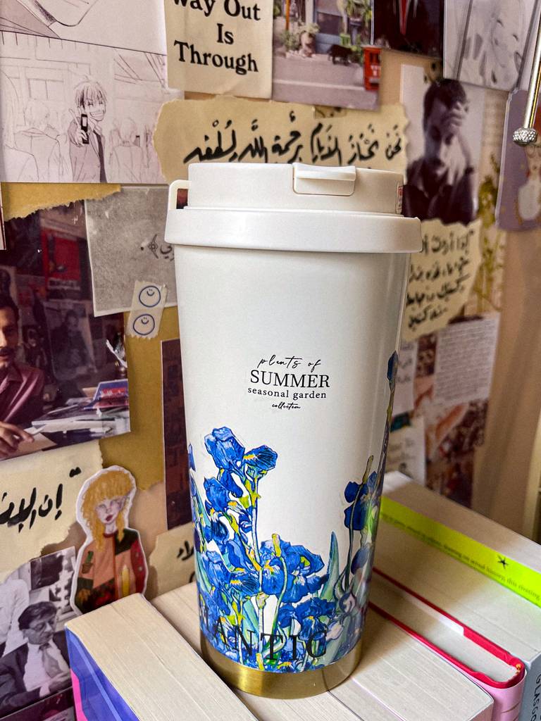 🪻🌻مطرة+كاسة حافظة للحرارة ٥٠٠ مل