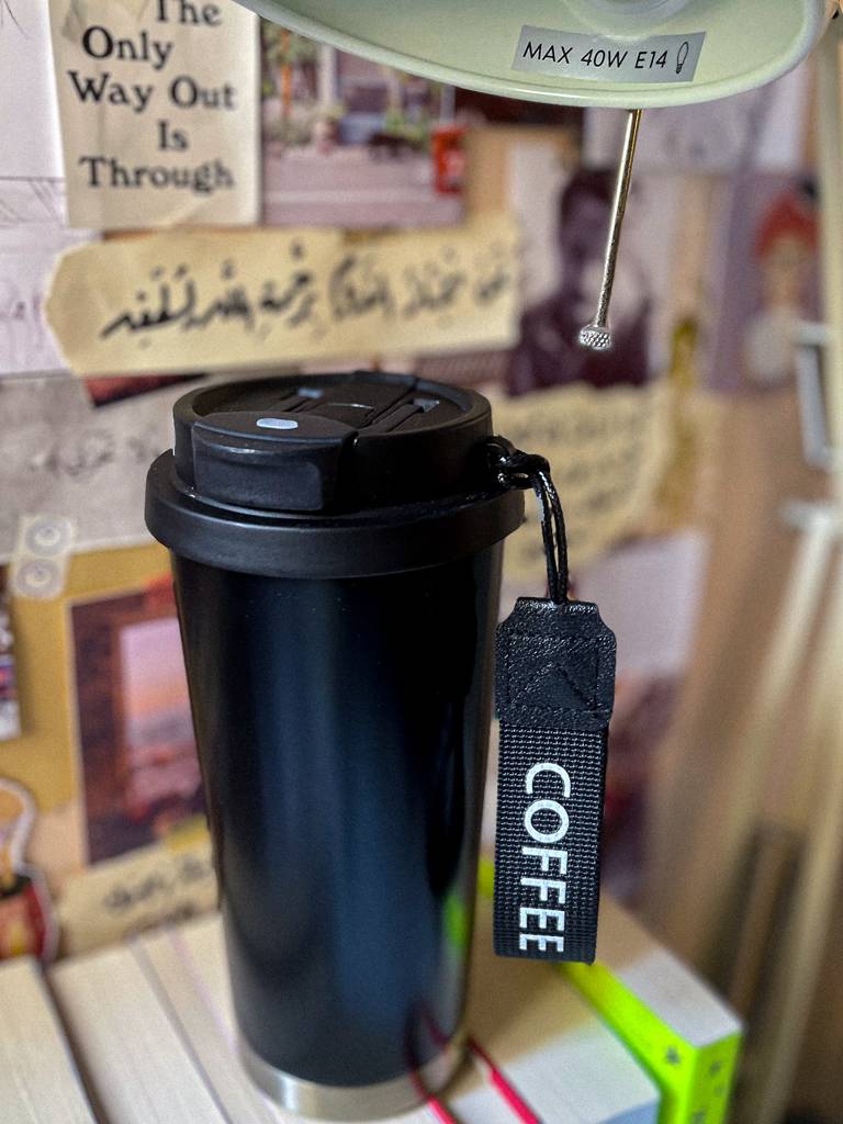 🪻🌻مطرة+كاسة حافظة للحرارة ٥٠٠ مل