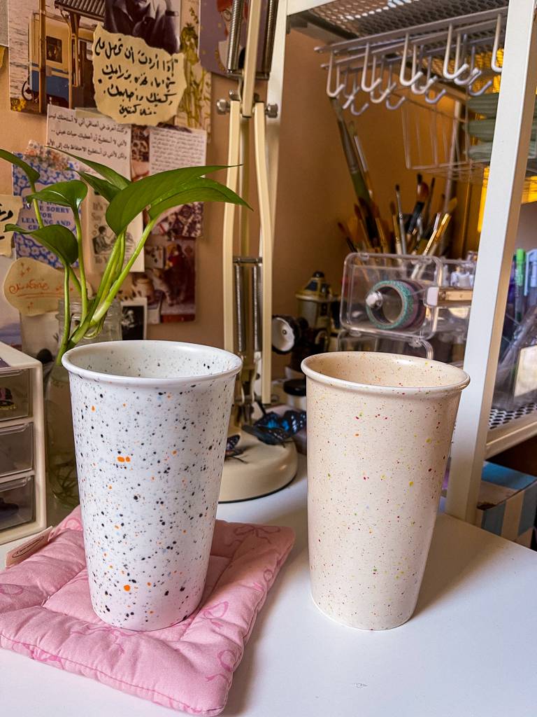 💛كوب هاندميد طويل ومميز