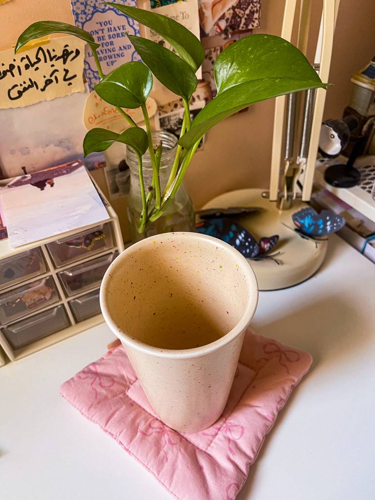 💛كوب هاندميد طويل ومميز