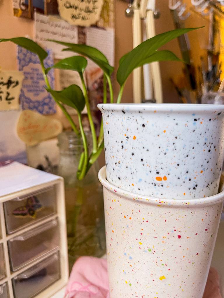 💛كوب هاندميد طويل ومميز