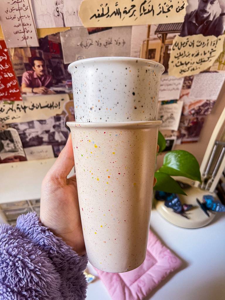 💛كوب هاندميد طويل ومميز