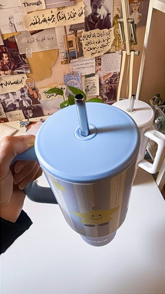 🐈‍⬛🌟كوب حراري سعة 1.183 لتر برسومات مميزة