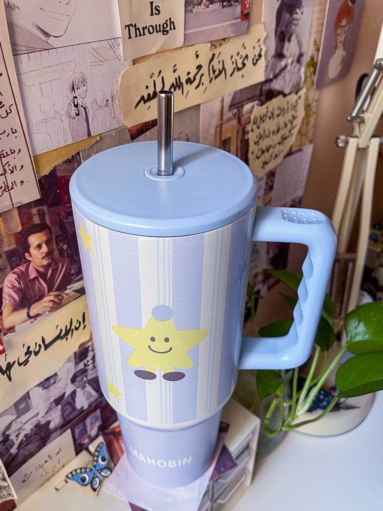 🐈‍⬛🌟كوب حراري سعة 1.183 لتر برسومات مميزة