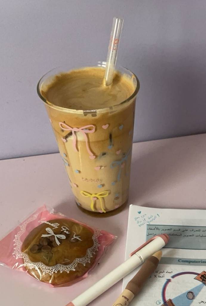 🩵🎀​​ كوب ببيونات شفاف
